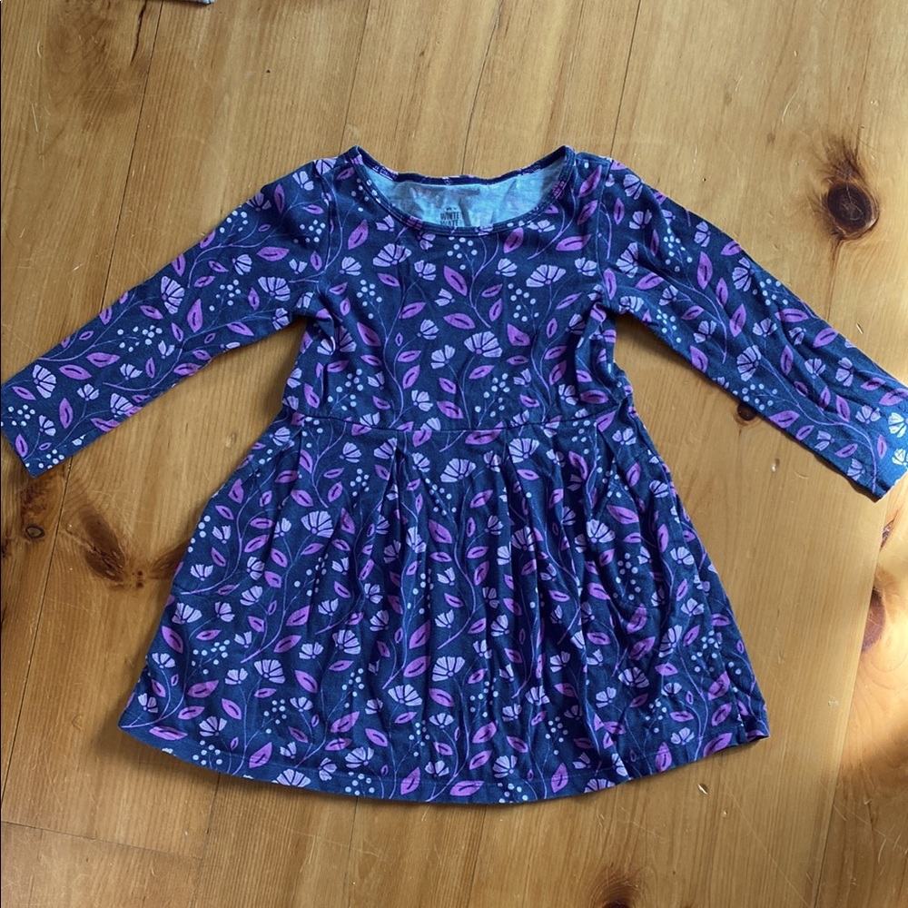 Purple floral winter water factory dress 4t